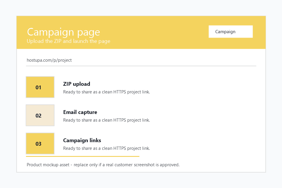 Static website published with Hostupa